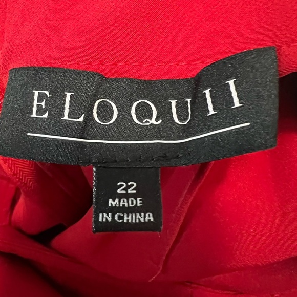 Eloquii Red Asymmetrical Midi A-Line Skirt size 22 NWT - Picture 6 of 12